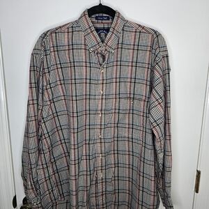 Vintage 90's Gant Red and Blue Casual Button Down Shirt Size Large